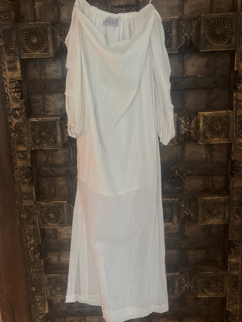MLM White Off-the-Shoulder Maxi Dress